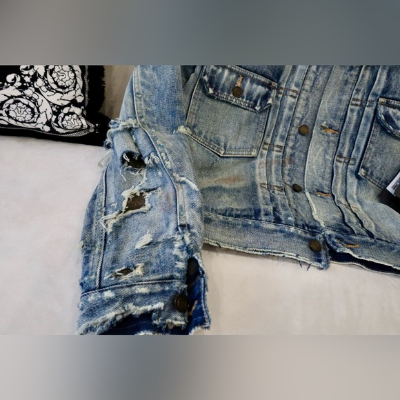 YSL Destroyed Denim Jacket - Picture 6 of 10